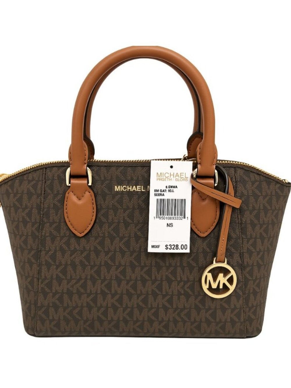 Michael Kors Brown Medium Satchel  Gold Hardware & Dual Handles